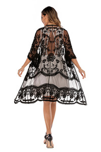 Factory USA Boho Lace Holiday Wear Bikini <strong>Beach</strong> <strong>Kimono</strong> Cardigan Cover Ups - Product Image 6