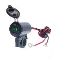 Chargeur rapide étanche 12-24V pour motos, chargeurs de téléphone portable, support de montage, interrupteur LED, téléphone portable, tablette
