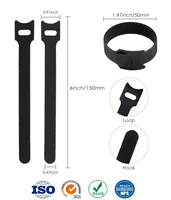 Sangles de fixation à boucles auto-agrippantes double face, résistantes à la chaleur, réutilisables, écologiques, en nylon, multi-usages, personnalisées