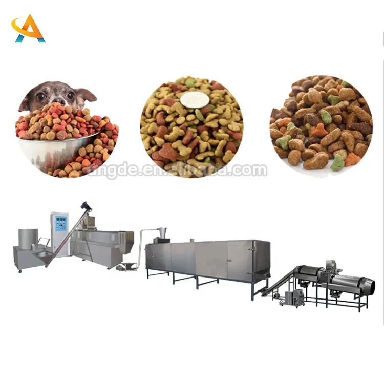 नए उत्पादों बहु-कार्यात्मक सूखी कुत्ते खाद्य प्रसंस्करण लाइन/पालतू पशु खाद्य मशीन बिक्री के लिए