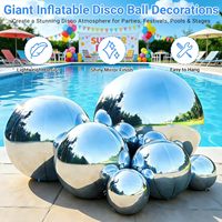 Ballon miroir gonflable géant en PVC personnalisé - Imperméable Durable Facile à installer Taille personnalisable pour les décorations de fête