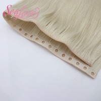 Extensions de cheveux papillon ultra-fines, pratiquement invisibles, coupables, sans retour, double tirage, luxe, blondes, cheveux slaves