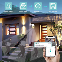 Cámara IP PTZ POE 4K 3-7MP para Exteriores, con Zoom Óptico de 18x, Motorizada, con Seguimiento Automático de Personas y Detección Humana