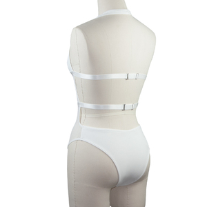 Hanging Neck <strong>Swimsuit</strong> Back Strap Swimwear Custom One-piece Beachwear - Product Image 5
