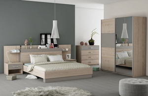 Ensembles de meubles de chambre à coucher en bois MDF de chêne blanc OEM design agréable pour la maison, le bureau, l'<span class=keywords><strong>appartement</strong></span> ou la villa - Product Image 4