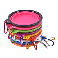 Le plus récent bol pliable en silicone pour animaux de compagnie en plein air personnalisé 2-en-1 pliable chat nourriture bol d'eau alimentation pliant chien bol d'eau