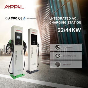AMPPAL stasiun pengisian daya EV komersial 7KW/14kW/22kW/44KW 2 jenis terpasang di lantai - Product Image 2