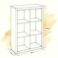 Meuble de rangement de bureau classique et durable à 6 compartiments ouverts, en acier laminé à froid thermolaqué, pour poste de travail ou cloison de bureau