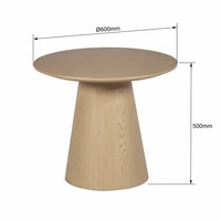 Table à manger extensible en gros, finition bois noir intense, table ronde peu encombrante pour salle à manger, OEM