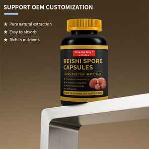 Cápsulas de esporas Reishi, suministro OEM, mejora del sistema inmunológico, mantenimiento de la función <span class=keywords><strong>cardiovascular</strong></span>, suplementos de hierbas para adultos - Product Image 6