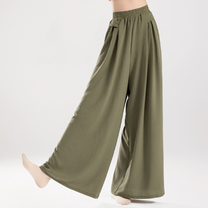 Vêtements de <span class=keywords><strong>danse</strong></span> <span class=keywords><strong>classique</strong></span> chinoise moderne pour femmes, pantalon à jambes larges pour adultes, vêtements de tous les jours, pantalon de <span class=keywords><strong>danse</strong></span> grande taille - Product Image 2