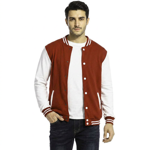 Veste de baseball personnalisée 2025 à manches longues, colorée, avec broderie chenille et patchs, style streetwear pour hommes - Product Image 1