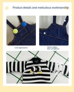 Robe de poupée Babyzsiga : un accessoire charmant et réaliste avec un <span class=keywords><strong>haut</strong></span> rayé pour la tenue de la poupée. - Product Image 5