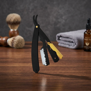 MORGANS INDUSTRIES - Maquinilla de Afeitar Recta de Acero Inoxidable de Una Sola Hoja para Afeitado Manual de Cara, Cuerpo y Bikini para Hombres, Uso en Barberías y al Aire Libre - Product Image 1