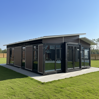 Serre de transport en acier préfabriquée pliable et extensible de 20 pieds, moderne, étanche, pour hôtel ou chambre à coucher facile à aménager
