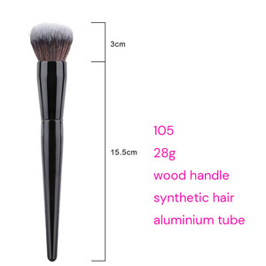 <span class=keywords><strong>Pinceau</strong></span> de <span class=keywords><strong>maquillage</strong></span> pour le contour des joues, poils synthétiques ronds et plats, manche en bois, pour débutants - Product Image 3
