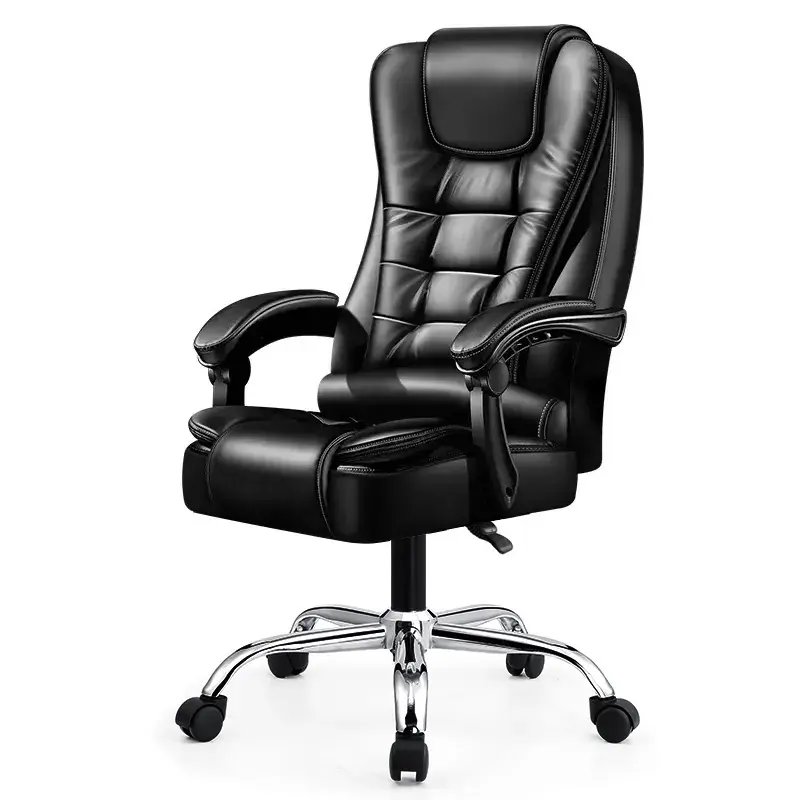 Boss Leather Executive Swivel Gamer Silla de masaje Levantamiento Sillón giratorio Reposapiés Silla de escritorio ajustable Silla de oficina