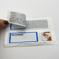 Étiquettes multicouches pliables imperméables 3/4 page, autocollants circulaires en vinyle adhésifs, livret autocollant double face pour bouteilles cosmétiques