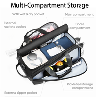 Sac à dos multifonctionnel grande capacité, étanche, avec bandoulière, pour pickleball, sport, voyage, extérieur et usage quotidien