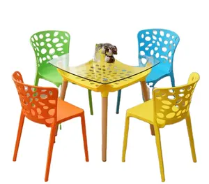 modern portable bistro chairs restaurant event chair plastic italian stacking hollow back outdoor dining chair