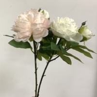 Bunga Peony Imitasi Premium K-0187 2 Kepala Satu Bunga Satu Kuncup untuk Dekorasi Acara dan Aksen Rumah