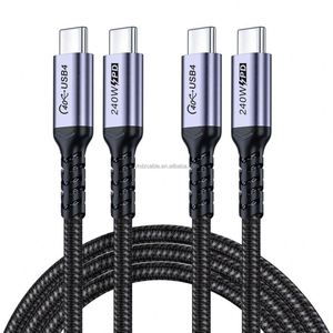 240W USB4 Cable for Thunderbolt 4 - 90 Degree USB <b>Type</b> <b>C</b> Fast Charging Cable - 40Gbps Data Transfer - 8K 60Hz Video Display - Product Image 2