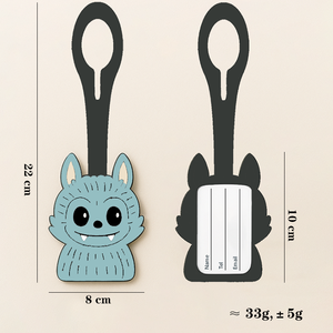 New Design Custom Cute Silicone Luggage Tag for Kids Backpack <b>Suitcase</b> Durable Identification Tag Waterproof OEM Logo Available - Product Image 6