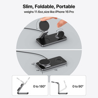 Chargeur sans Fil Magnétique 3-en-1 Ultra Fin 15W Qi Pour Téléphone, Montre Connectée iPhone Samsung – Modèle 2025