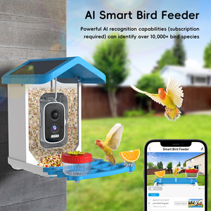 Mangeoire à oiseaux intelligente automatique et écologique avec caméra, alimentée par énergie solaire, reconnaissance d'oiseaux par IA, HD, détachable, 1200g - Product Image 1