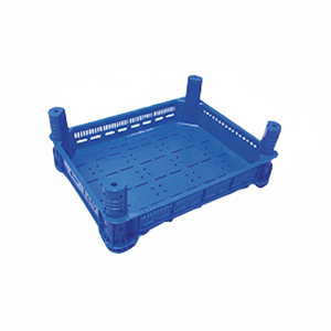 KE 717 Full Perforated Plastic <b>Crate</b> Virgin HDPE Heavy Duty Stackable Industrial Storage <b>Crate</b> for Agriculture and Harvest Use - Product Image 2