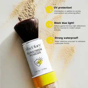 Shediary Custom set polvere Vegan impermeabile nero colorato ragazza crema solare viso minerale Spf 50 polvere