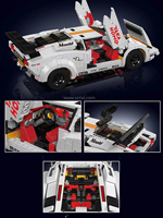 MOULD KING 13194 Auto Deportivo de Carreras, 1384 Piezas, Bloques de Construcción para Niños, Regalos, Juego de Bloques de Construcción MOC