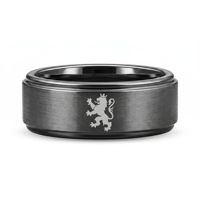 Bague en carbure de tungstène Lion de Juda pour homme, bijoux juifs, cadeau de Hanouka pour un ami juif