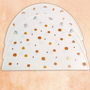 Napperon demi-rond en Silicone sans BPA, à motif créatif, pour l'alimentation de bébé, Table Anti-taches - Product Image 4