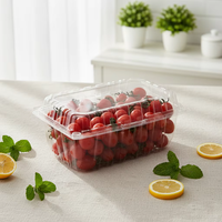 Boîte en plastique recyclable de haute qualité pour tomates cerises, raisins et fraises, emballage en plateau de 250g et 500g pour tomates