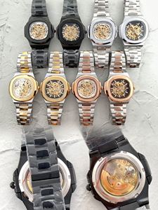 Chất Lượng Cao Skeletonized Thiết Kế <span class=keywords><strong>Analog</strong></span> Quay Số Cơ Khí Của Nam Giới Đồng Hồ Thép Không Gỉ Tinh Tế Phong Cách Kinh Doanh Đồng Hồ Bền - Product Image 6
