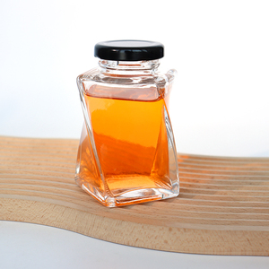 Thiết kế độc đáo 150ml <span class=keywords><strong>360ml</strong></span> Rỗng rõ ràng mật ong Jelly mứt lọ thủy tinh mật ong lọ với Đen vít cap - Product Image 6