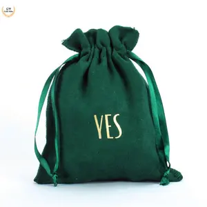 custom Cheap Printed Gift Pouch Jewelry Packaging Silk velvet Drawstring Bag