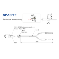 Câble de capteur à fibre optique Senpum M4 R2, tête de flexion à 90 degrés, amplificateur optique à fibre, sonde de capteur pour FU-66TZ
