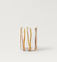 Tasse en verre à haute teneur en borosilicate tasse à eau à rayures colorées créatives tasse à bière unique