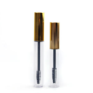 Tube vide de 10 ml pour mascara cosmétique, avec couvercle argenté, doré, rose, noir, tube transparent pour mascara et cils, tube à rouge à lèvres avec brosse - Product Image 4