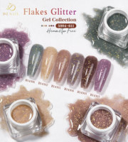 Vente en gros de gel UV pour extension d'ongles, paillettes, collection complète, SANS HEMA, longue durée, facile à appliquer soi-même, flacon design français