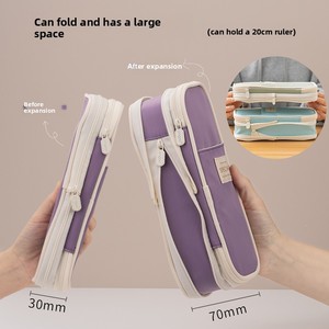 Grenzüberschreitendes Hochkapazitäts-Federmäppchen aus <span class=keywords><strong>Angoo</strong></span>-Stoff für Jungen und Mädchen, Mittelschüler, ohne Verschluss - Product Image 2