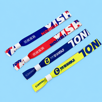 Bracelets promotionnels en coton tissé imperméables personnalisés de la marque JLD pour les événements de concerts avec fermeture réglable