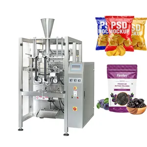 Multifunction Filling Banana Chips Cereal Beans Pasta Chips Packaging Machine Automatic Vertical Packing Machine In Bags