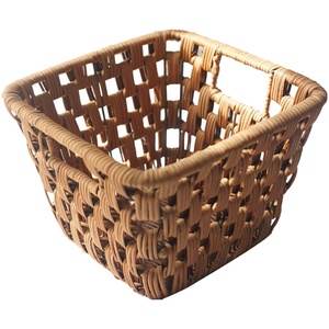 xinmao rattan baby wholesales metal frame woven plastic basket hollowed rattan weaving storage basket