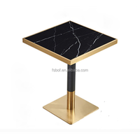 Table à manger de restaurant Commercial en acier inoxydable, avec marbre, pour café-bar, bistrot et hamburgers, table en ardoise or et SS, livraison gratuite