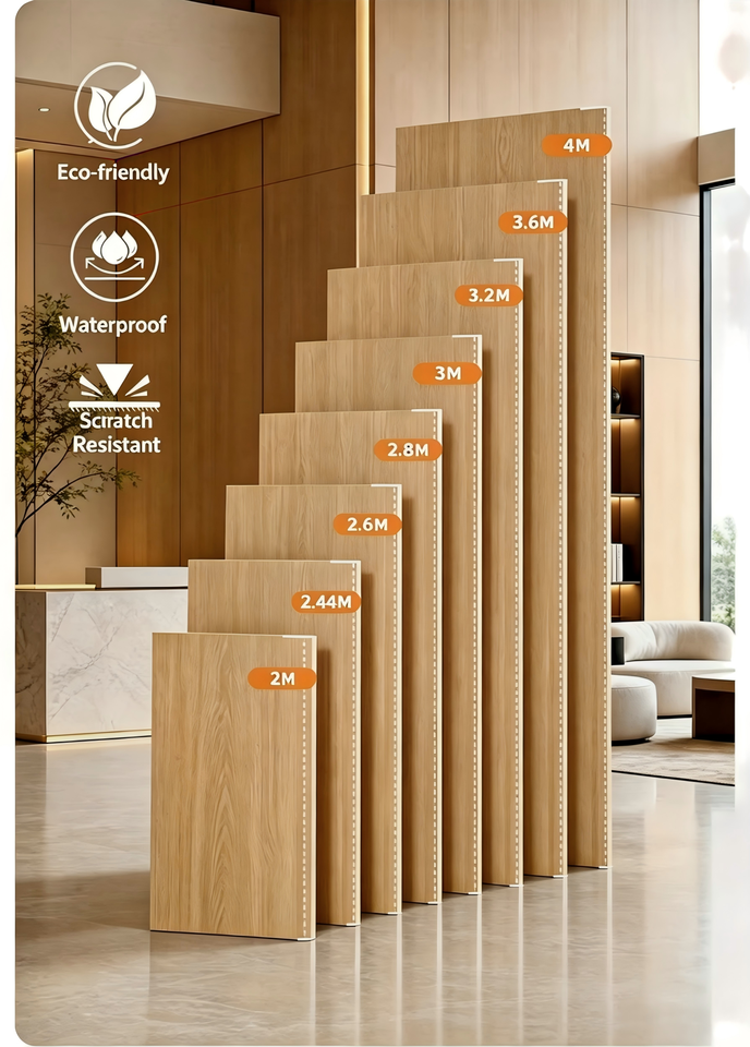 Fireproof Waterproof Wood Grain Carbon Crystal Wall Panel, Eco-Friendly ...