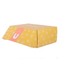 Boîte d'emballage personnalisée en carton plié, colorée, jaune, durable, pour les vêtements de marque