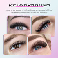 Cils en V de type 1D Slant Flying, extensions de cils, 8-13 mm Mix, faux cils, faux cils en gros